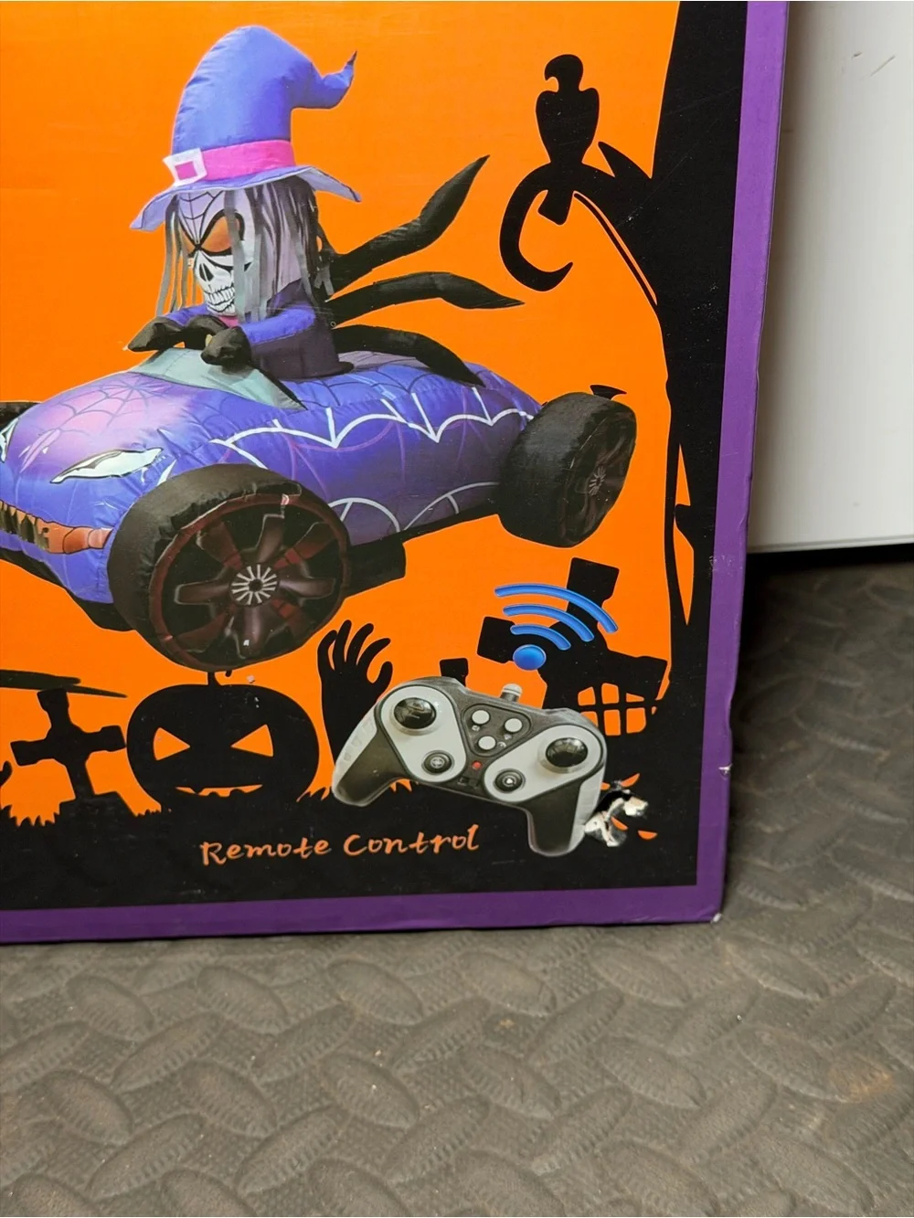 3.5FT Remote Control Halloween Inflatable Skeleton/Witch Car